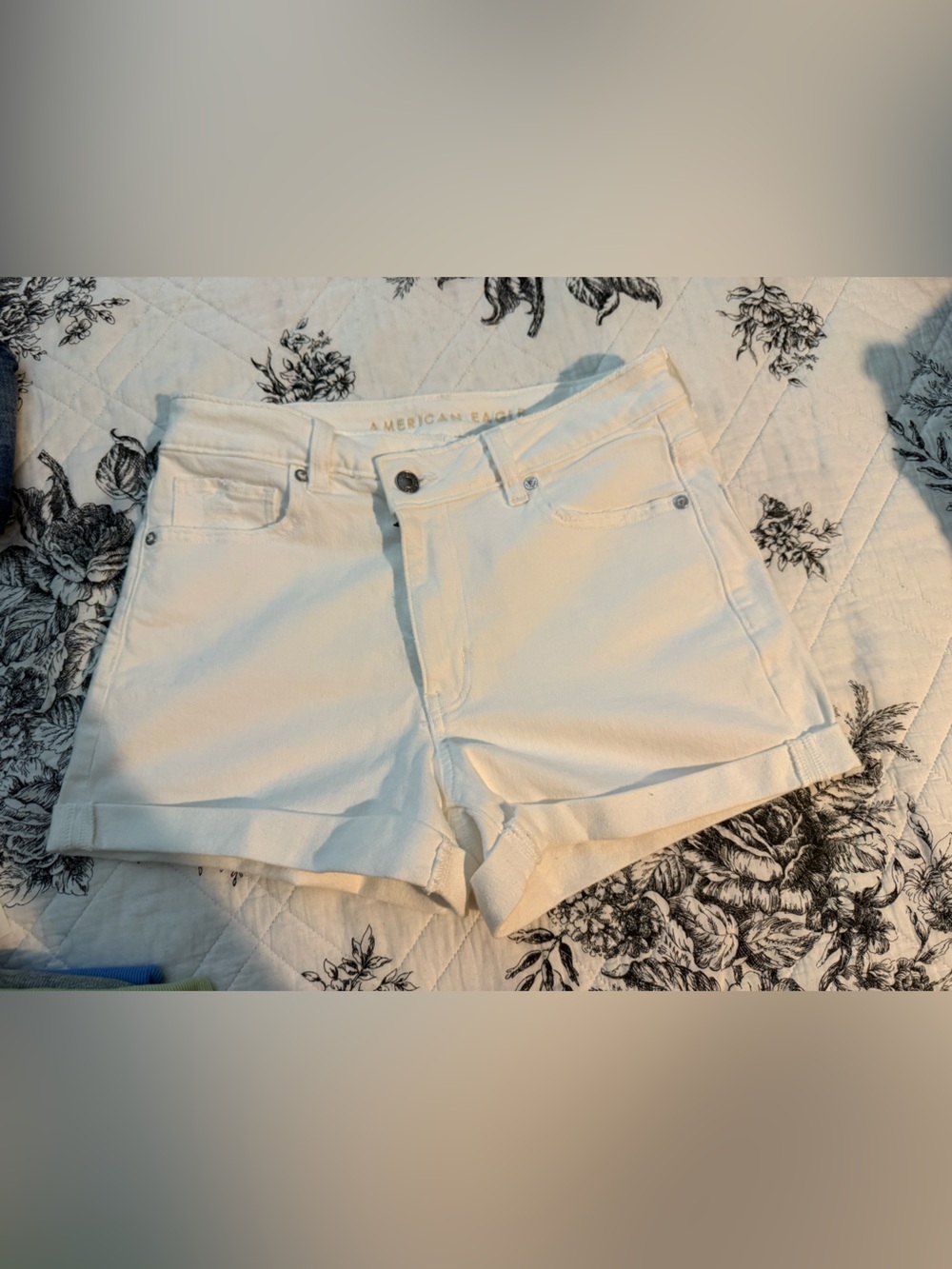 American Eagle Outfitters White Denim Jean Shorts